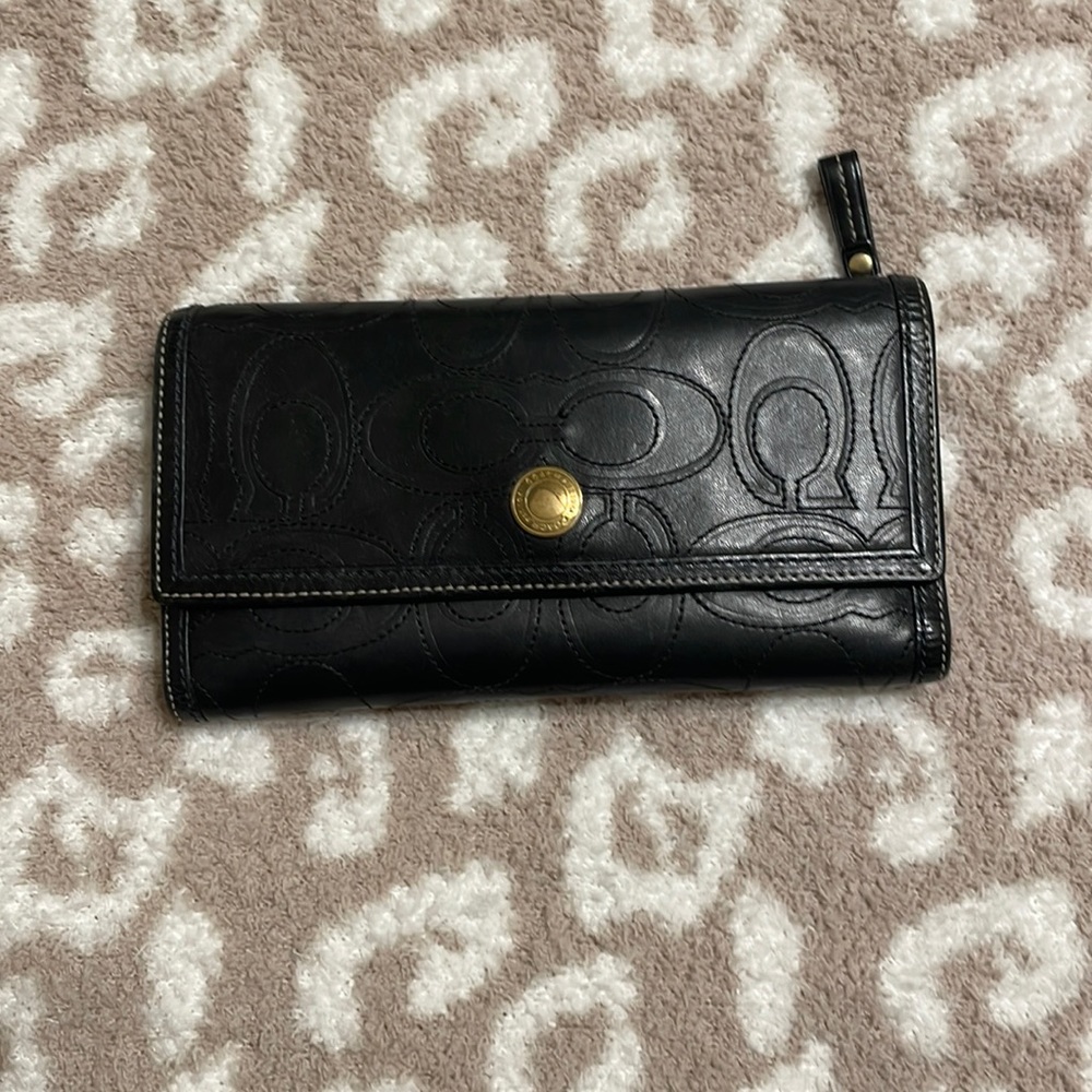 Black Leather Coach Wallet